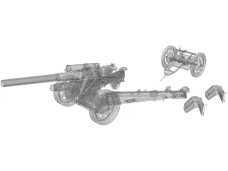 SFH-18 Military Cannon 3D Model preview