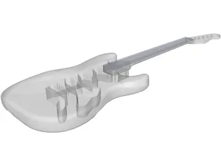 Fender Stratocaster Guitar Body 3D Model preview