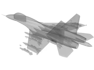 Sukhoi Su-27 Flanker 3D Model preview