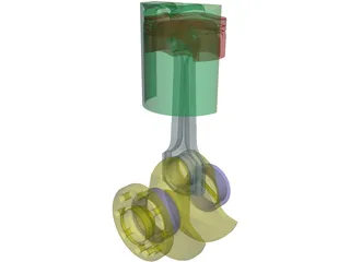Piston Detailed 3D Model preview