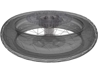 KTM Moto Backwheel LC4 Supermotard 3D Model preview
