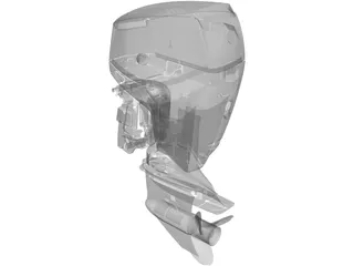 Eagle V4 Outboard Motor 3D Model preview