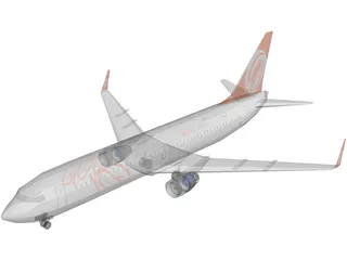 Boeing 737 GOL Brasil 3D Model preview