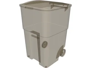 Trash Can Rubbermaid 3D Model preview