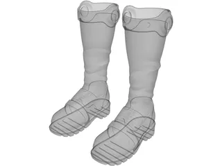 Boots Sci-Fi 3D Model preview
