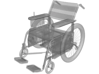 Wheelchair 3D Model preview