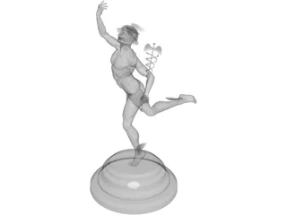 Hermes statuette 3D Model preview