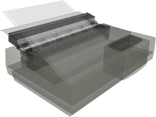 Dot matrix printer 3D Model preview