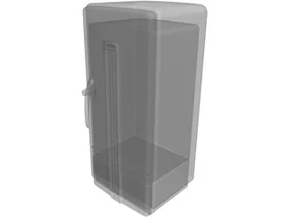 Refrigerator Retro Style 3D Model preview