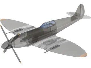 Supermarine Spitfire 3D Model preview