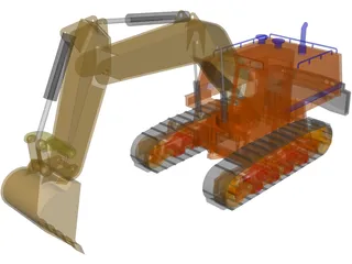 Excavator 3D Model preview