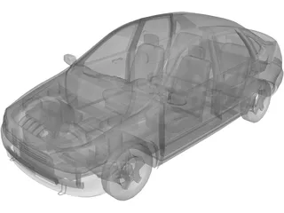VAZ Lada Kalina 3D Model preview