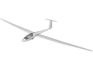 Schleicher ASW 20 Glider 3D Model preview