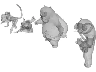 Kung Fu Panda 3D Model preview