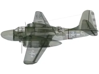 Douglas A-20G Havoc 3D Model preview