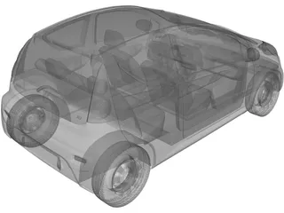 Peugeot 107 3D Model preview