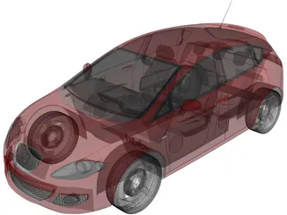 Seat Leon 3D Model preview
