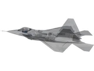 F-22 Raptor 3D Model preview