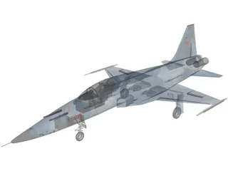 Northrop F-5E Tiger II 3D Model preview