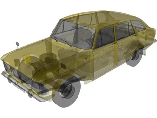 AZLK Moskvich 2125 Kombi 3D Model preview