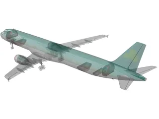 Airbus A321 Aer Lingus 3D Model preview