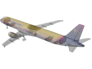 Airbus A321 Air Jamaica 3D Model preview