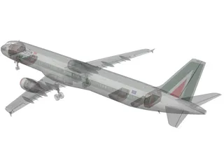 Airbus A321 Alitalia 3D Model preview