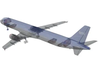 Airbus A321 British Midland 3D Model preview