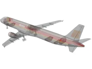 Airbus A321 Iberia 3D Model preview