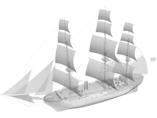 Turk Ship 3D Model preview