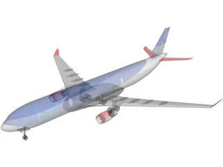 Airbus A330 BMI 3D Model preview