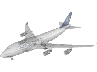 Boeing 747-400 Air New Zealand 3D Model preview