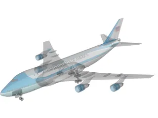 Air Force One USA Boeing 707 3D Model preview