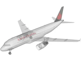 Airbus A320-200 Air Canada 3D Model preview
