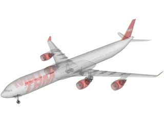 Airbus A340-600 TAM 3D Model preview