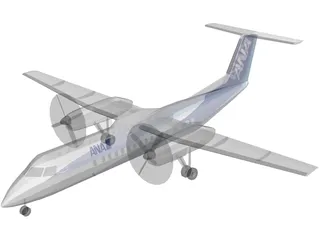 Bombardier Q300 DHC-8 Dash 8 ANA 3D Model preview