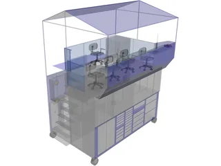 Nascar Pit Box 3D Model preview