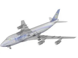 Boeing 747-400 VASP Brasil 3D Model preview