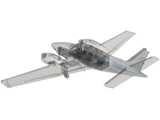 Beechcraft Baron B58 3D Model preview