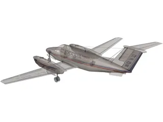 Beechcraft King Air B200C 3D Model preview