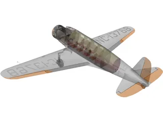 Vultee V-1A 3D Model preview