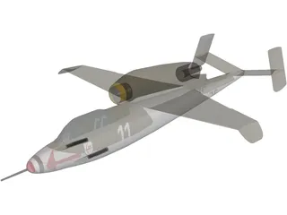 Heinkel HE 162 3D Model preview