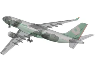 Airbus A330-200 Eva Air 3D Model preview