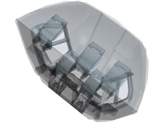 Airbus A380-800 Cockpit 3D Model preview