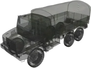 Renault GBC 180 Army Truck 3D Model preview