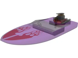 Speed Power Boat 3D Model preview