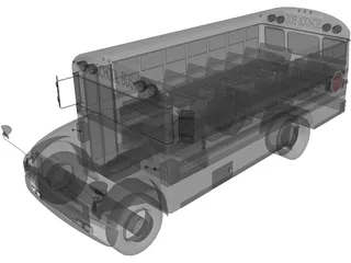 School Bus 3D Model preview