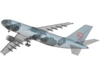 Airbus A300-600 Korean Air 3D Model preview