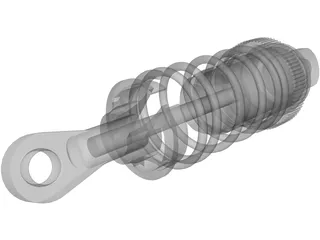 RC Car Model Shock Absorber 3D Model preview