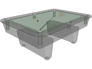 Pool Table 3D Model preview